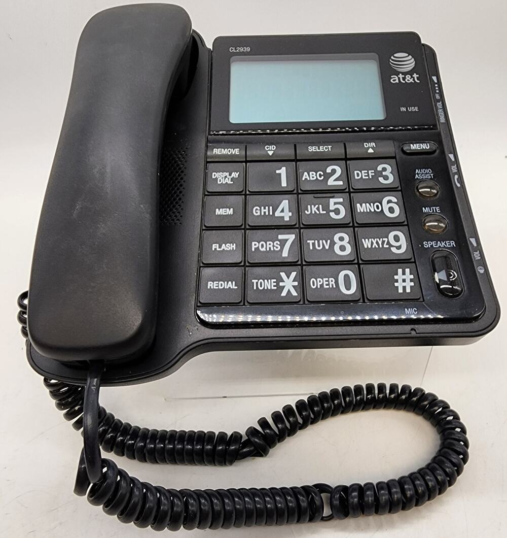 AT&T CL2939 Big Button Big Display Telephone Speakerphone Caller ID